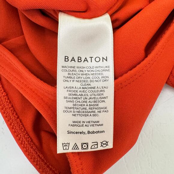 Babaton Orange Contour V-Neck Short Sleeve Bodysuit Fitted Size XS - Picture 5 of 7
